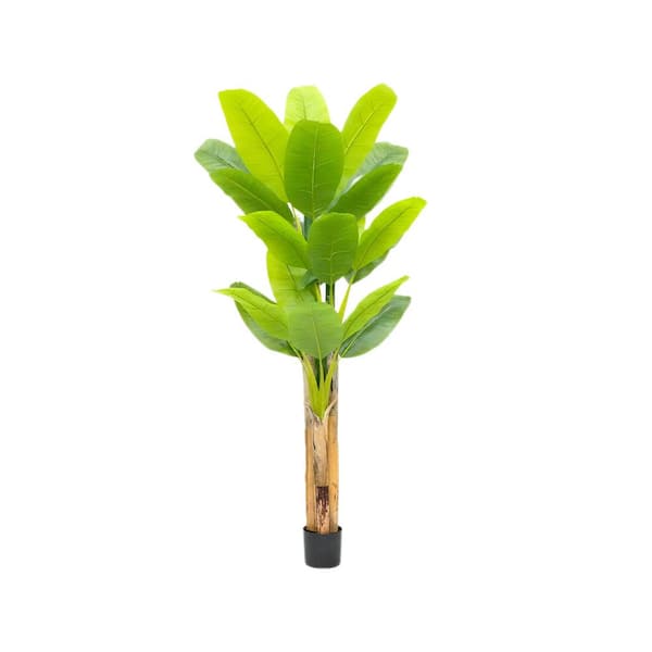 Unbranded 6. 2 ft.Tall Artificial Banana Tree Fake Banana Tree With 10-Large Leaves