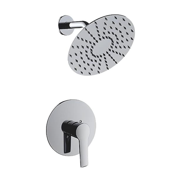 HOMLUX Single-Handle 1-Spray Shower Faucet with 1.5 GPM in Brushed Nickel (Valve Included)