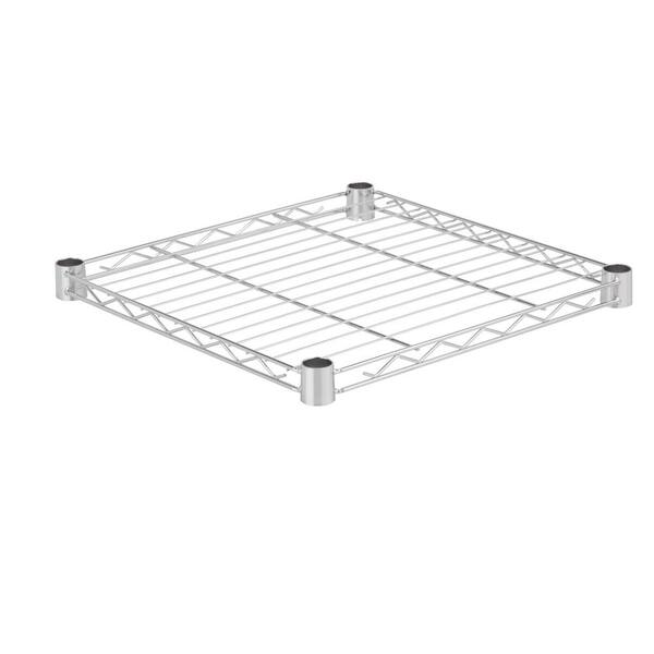 Honey-Can-Do 18 in .W x 18 in. D 350 lbs. Steel Shelf in Chrome