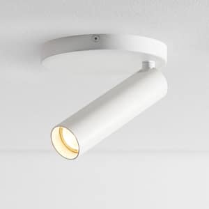 Modern White LED Surface Mount Pinhole Monopoint Sconce Lighting, Adjustable Flush Mount Spot Light Head