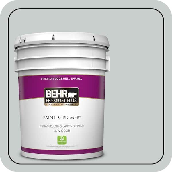 BEHR PREMIUM PLUS 5 gal. #720E-2 Light French Gray Eggshell Enamel Low Odor Interior Paint & Primer