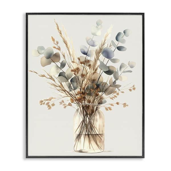 Opaque Eucalyptus Bouquet by Steve Huntziker Black Framed Nature Giclee Art Print 20 in. x 16 in.