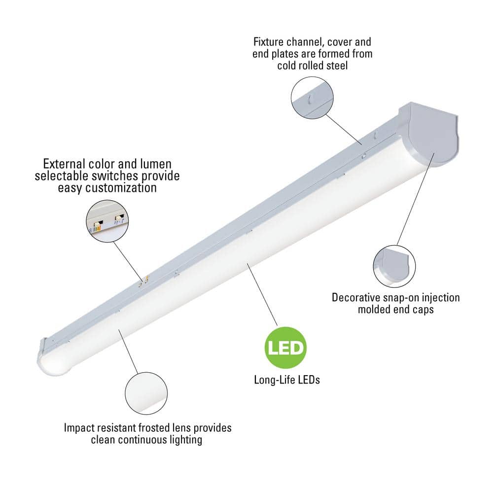 48" White Frosted LED Strip Light with Dimmable Feature
