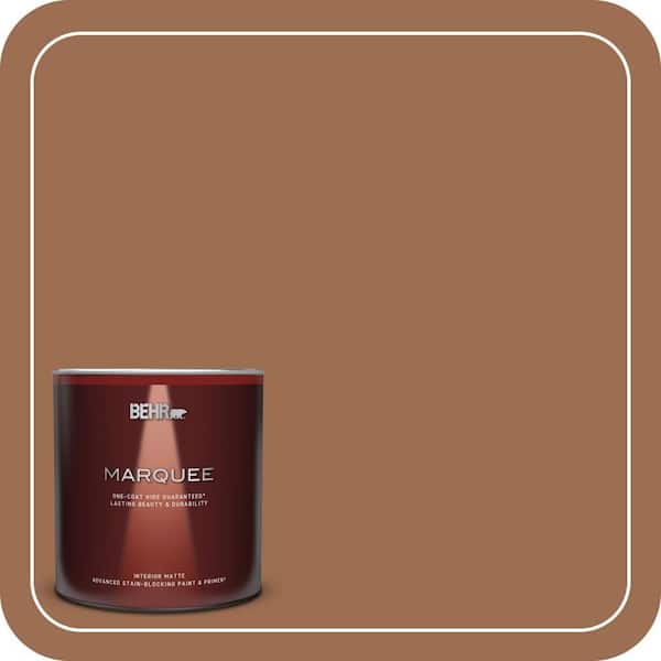 BEHR MARQUEE 1 qt. #PMD-88 Sorrel Brown Matte Interior Paint & Primer