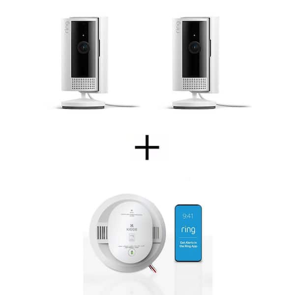 Hardwired Smoke/CO Detector & Indoor Cam (2nd Gen) 2-Pack - Smart Security Bundle