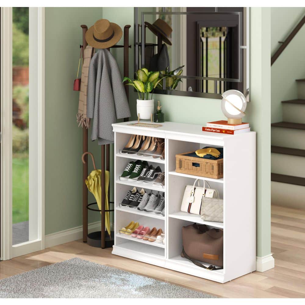 White Adjustable 7-Shelf Modular Closet Storage System