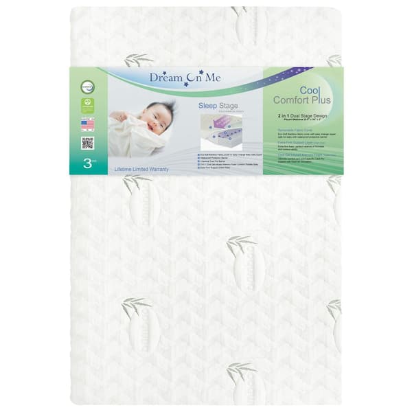 Evolur Aster White Cool Comfort Plus I Convoluted Gel Playard Mattress ...