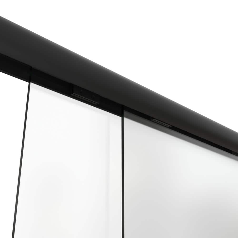 Matte Black 60'' x 72'' Sliding Shower Door with Clear Glass