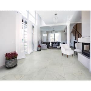 Leonardo Bianco 12 in. x 24 in. Polished Porcelain Floor and Wall Tile (12 sq. ft./Case)