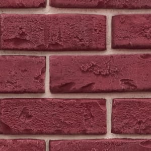 Deep Red Brick 12 in. x 12 in. Brick Veneer Siding Sample