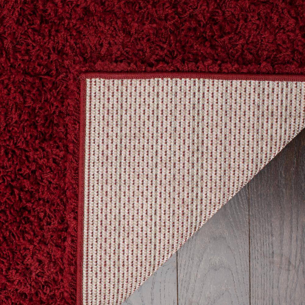 Athens Red Synthetic Shag Area Rug, 3' x 5'