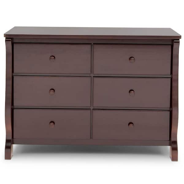 Delta Children 6-Drawer Dark Chocolate Dresser 70816-207 - The Home Depot