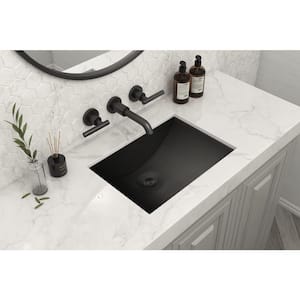 Ariaso 34 in. x 14 in . Bathroom Sink in Gunmetal Black Stainless Steel