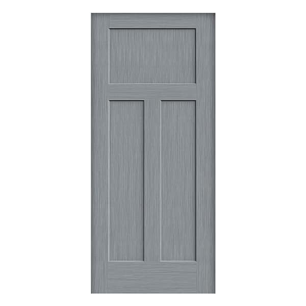 JELD-WEN 36 in. x 80 in. DesignGlide Craftsman Stone Stained Molded Composite MDF Barn Door Slab