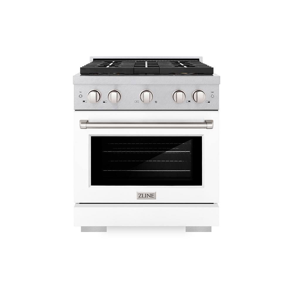 30 in. 4.2 cu. ft. Paramount Dual Fuel Range with 4-Burner Cooktop and Electric Oven in Satin Stainless with White Matte price history on PriceWatchPro
