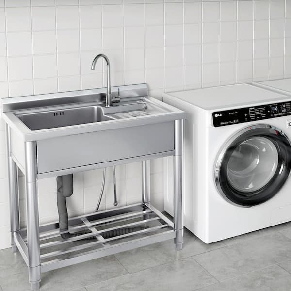 Numhew 20.8 in. D x 28.3 in. W Freestanding Stainless Steel