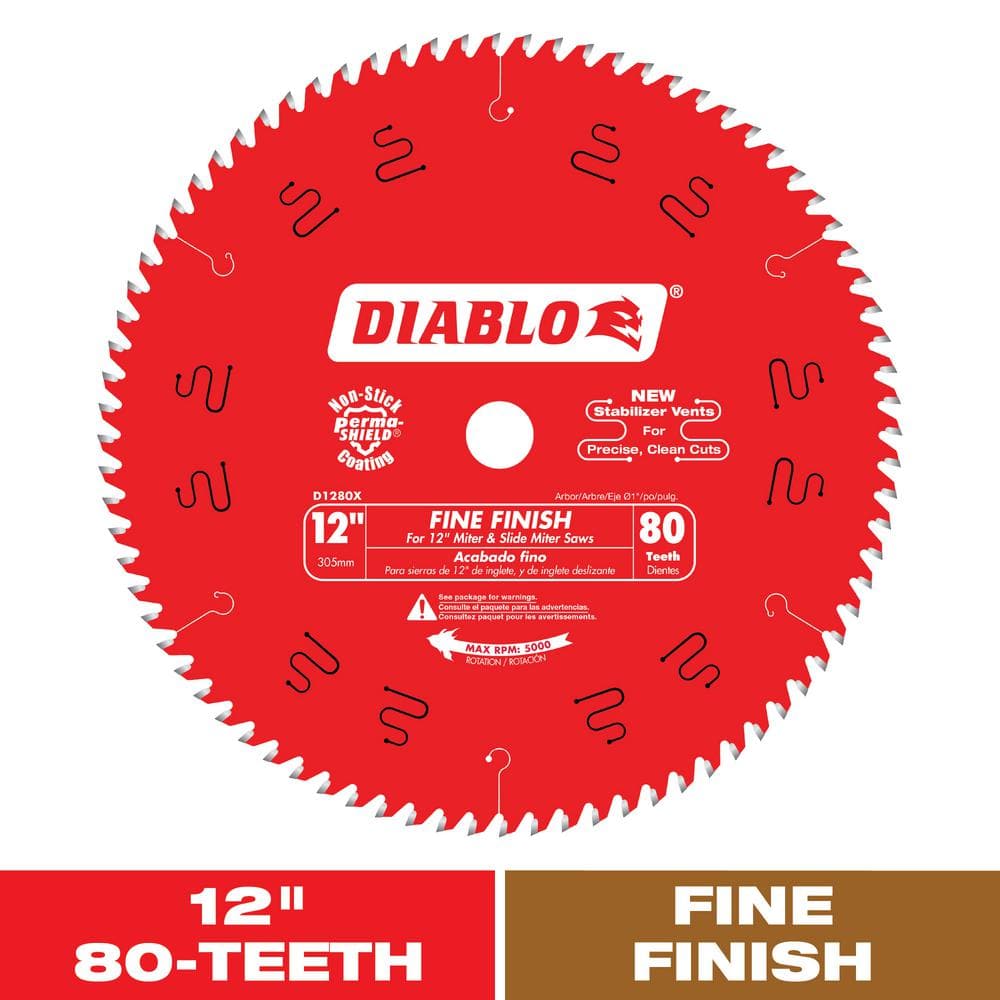 DIABLO 12in. x 80-Tooth Fine Finish Saw Blade for Wood