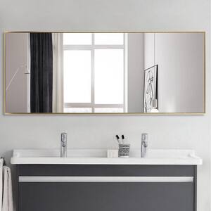 71 in. x 24 in. Oversized Modern Rectangle Metal Framed Bathroom Vanity Mirror