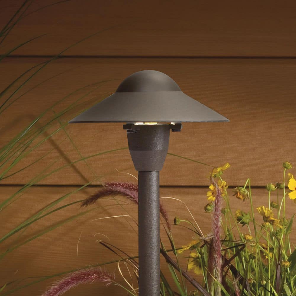 KICHLER Low Voltage 6 in. Textured Architectural Bronze Hardwired