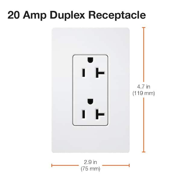 Claro 20 Amp Duplex Outlet, Deep Sea (SCR-20-DE)