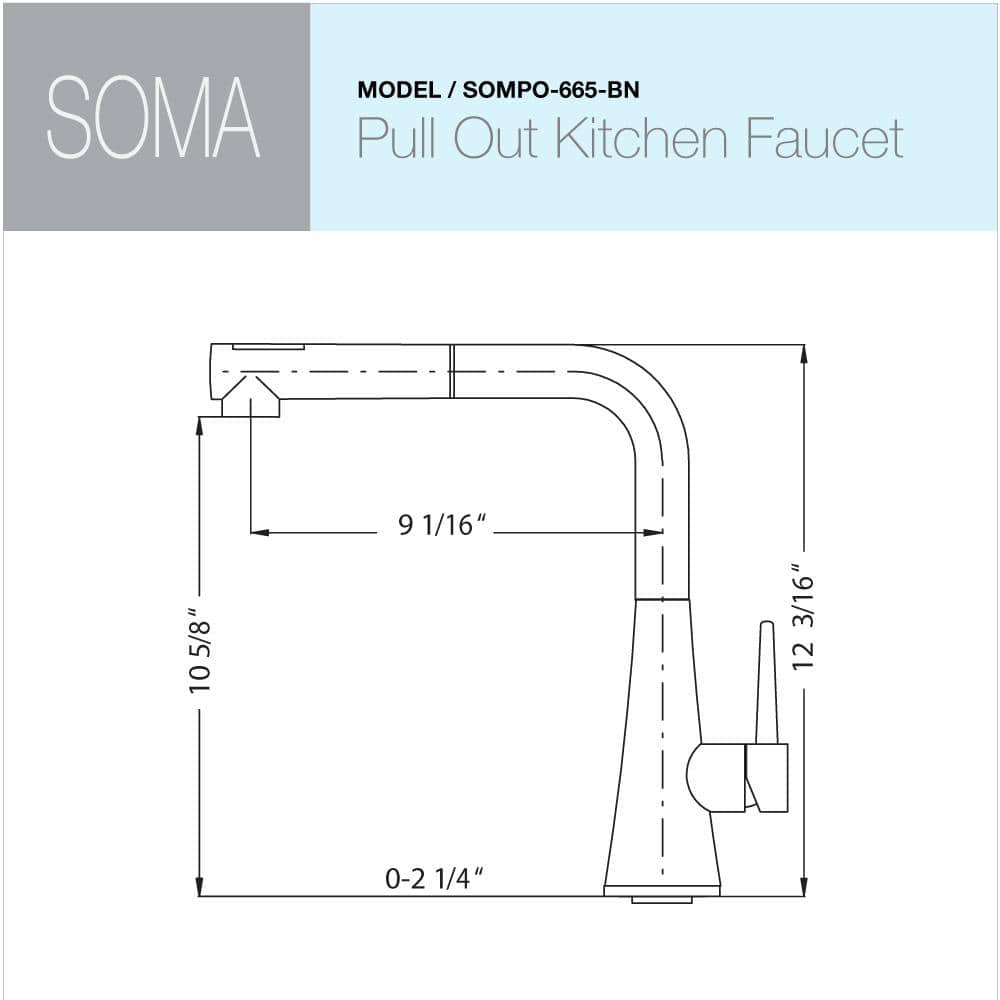 Brushed Nickel Single Handle Pull-Out Spray Kitchen Faucet