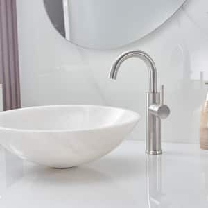 Single Hole Single Handle Bar Faucet With Swivel Spout in Brushed Nickel