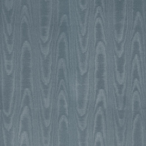 Angelina Denim Moire Wallpaper Sample