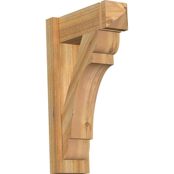 Ekena Millwork 6 in. x 24 in. x 16 in. Western Red Cedar Olympic Arts and Crafts Rough Sawn Outlooker