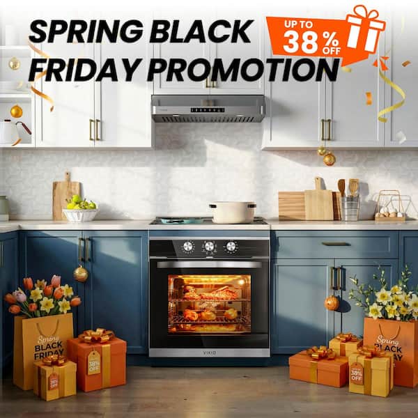 24 in. 2.83 cu. ft. single Electric Wall Oven with Convection and Manual Clean in Stainless Steel, Tempered Glass Door