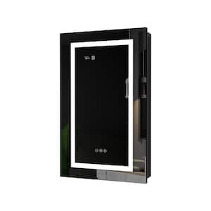 20 in. W x 32 in. H Rectangular Glass LED mirror Anti- fog Medicine Cabinet with Mirror