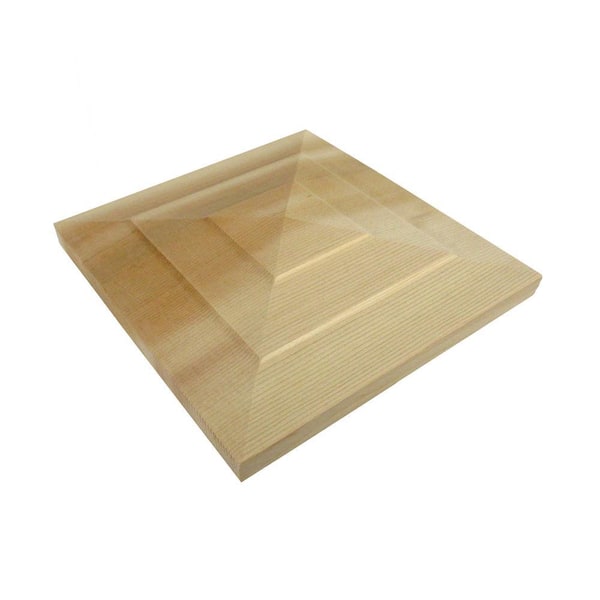 4 in. x 4 in. Step-Out Pyramid Cedar Post Cap