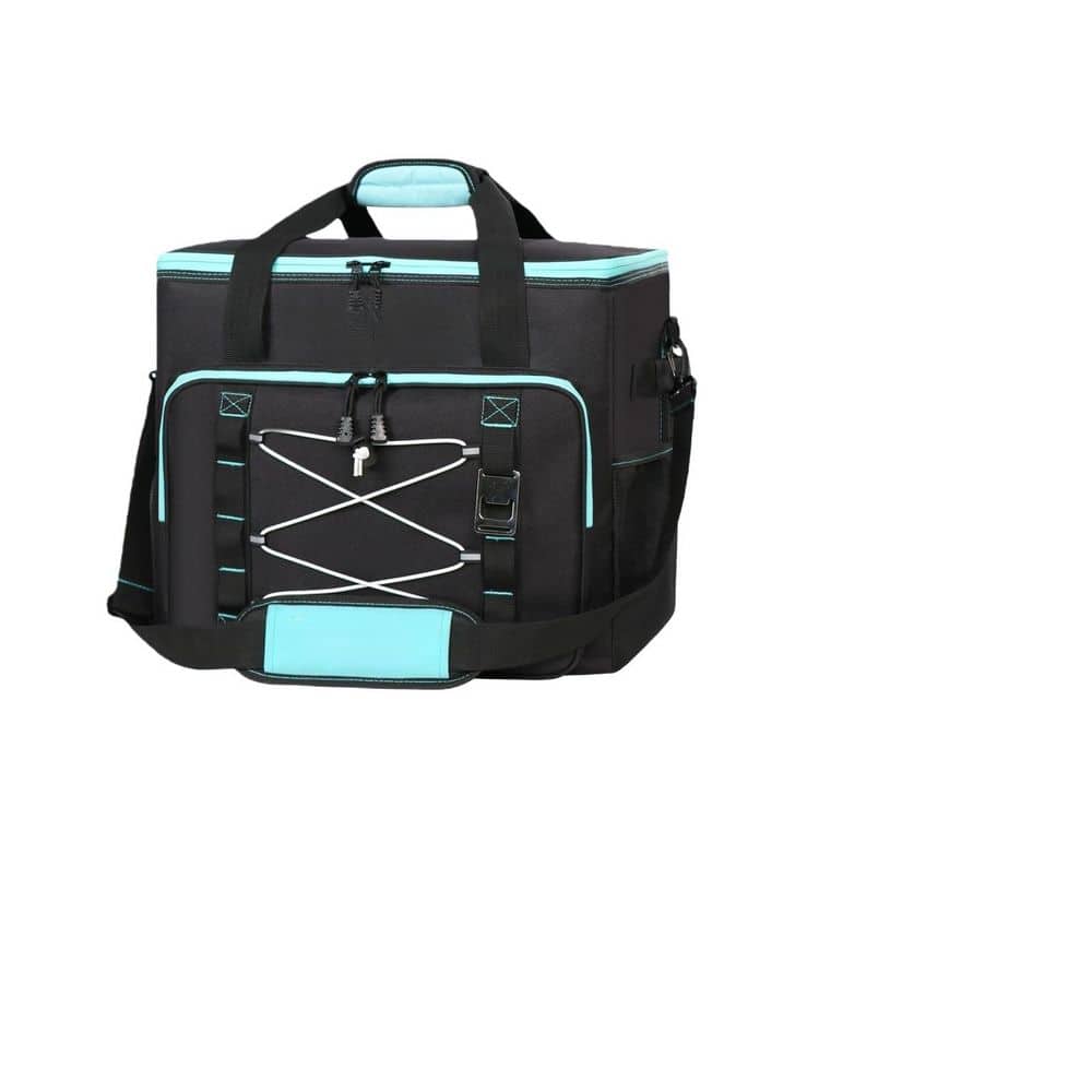 58 qt. 55L Black Insulated Cooler Bag, Portable Leakproof Large Cooler Bag Soft Sided Cooler with Shoulder Strap