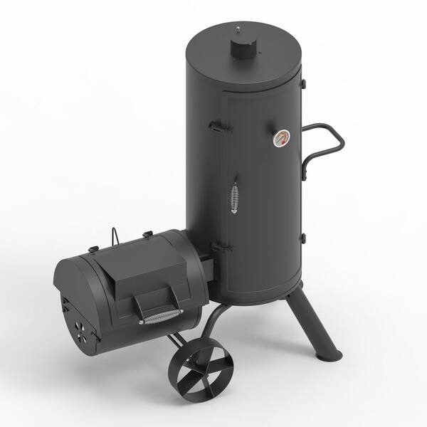 Outdoor Leisure Collection Charcoal Smoker in Black with 1650 sq