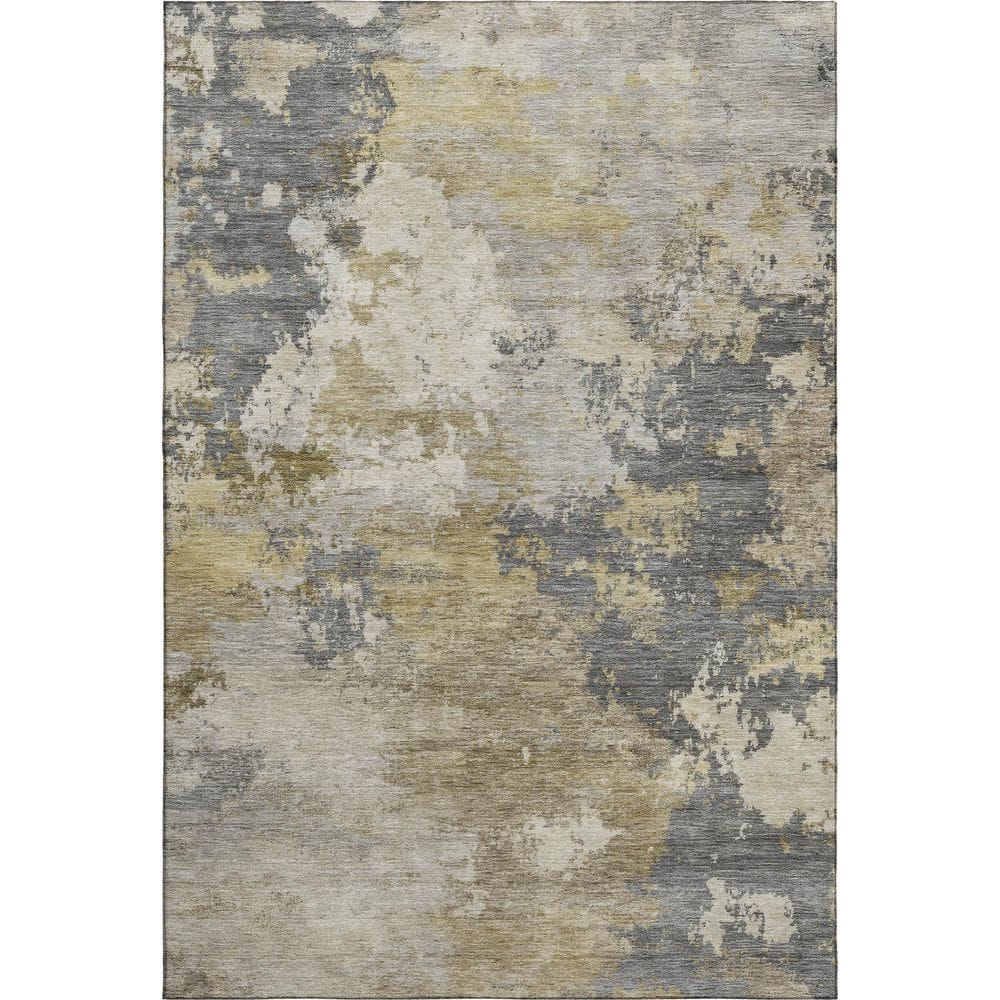Mayfield Premium Machine Washable Abstract AMF2367 Gray 3 ft. x 5 ft. Area Rug price history on PriceWatchPro