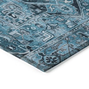 Chantille ACN570 Blue 2 ft. 3 in. x 7 ft. 6 in. Machine Washable Indoor/Outdoor Geometric Runner Rug