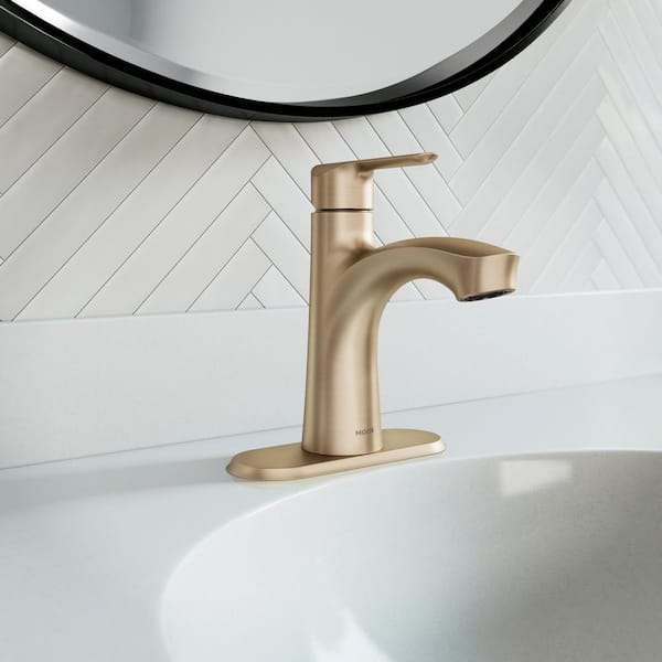 MOEN Findlay Single-Handle Single-Hole Bathroom Faucet in