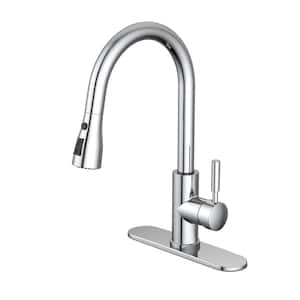 Garrick Single-Handle Pull-Down Sprayer Kitchen Faucet in Chrome (2-Pack)