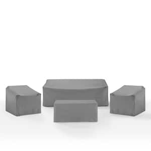 4-Piece Gray Outdoor Furniture Cover Set