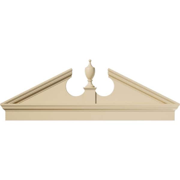 Ekena Millwork 60-in W x 21-7/8-in H x 2-3/4-in P (Pitch 6/12) Acorn Signature Urethane Combination Pediment (Acorn Ships Unattached in