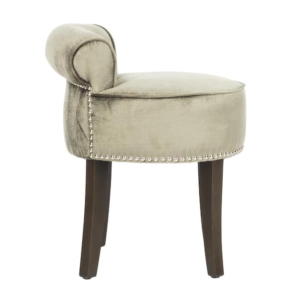 upholstered vanity stool with back