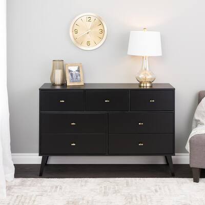Black Dressers Bedroom Furniture, Nouvelle 6 Drawer Dresser Black Brown