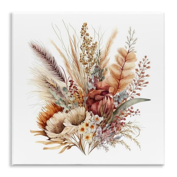 Stupell Industries Fall Flowers Bundle by LSR Design Studio Unframed Graphic Nature Art Print 12 in. x 12 in.