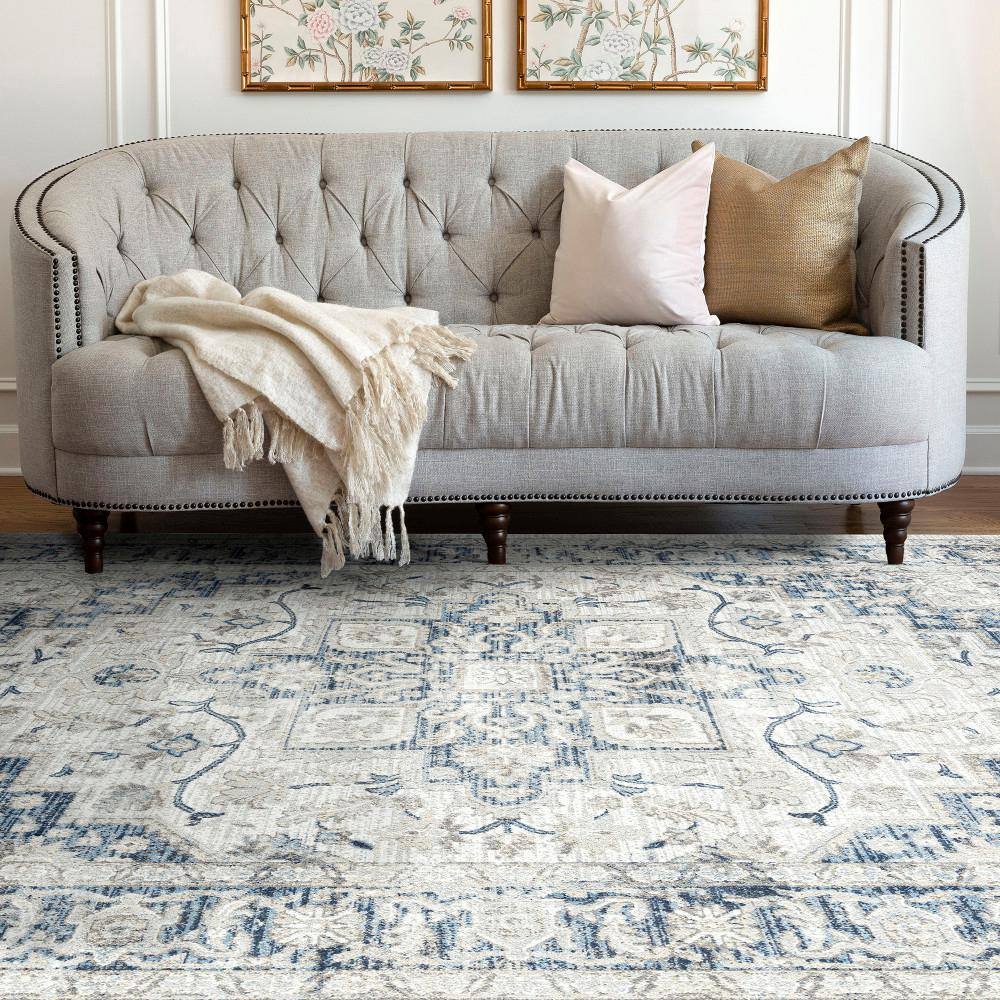 Palazzo 5' x 8' Gray Synthetic Modern Rectangular Rug