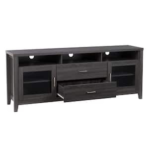 Hollywood Dark Gray TV Cabinet with Drawers, for TVs up to 85 in.