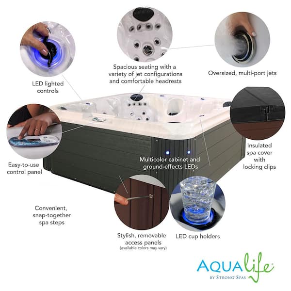 AquaLife Grand Banks 6-Person 81-Jet 240-Volt Acrylic Hot