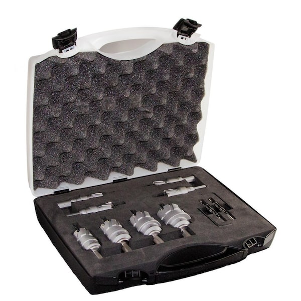 Carbide Tipped Hole Cutter Set with 1 in. Depth of Cut (8-Pieces)