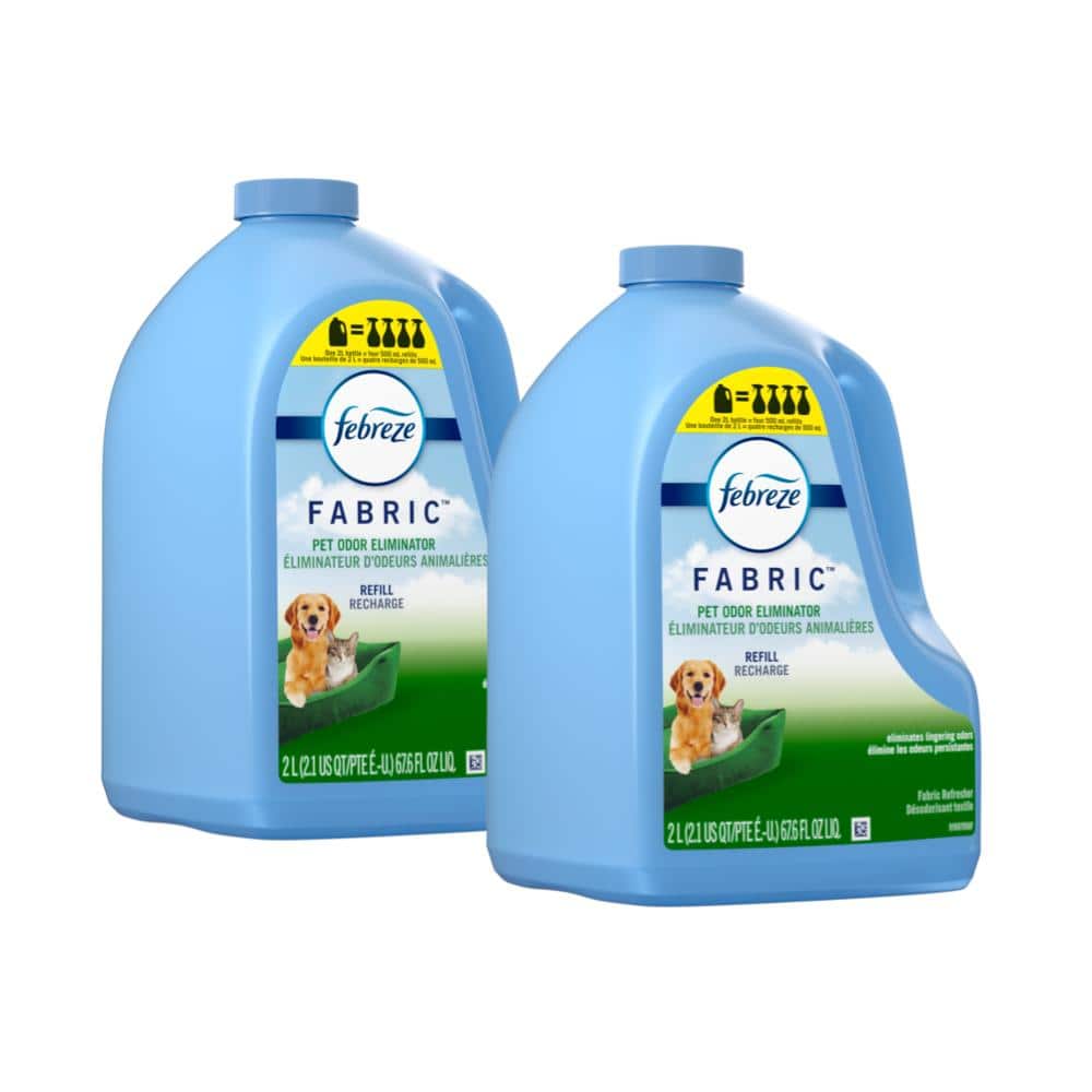 Febreze 67 oz. Lightly Scented Pet Odor Eliminator Fabric Freshener Spray  Refill (2-Pack) 079168938713 - The Home Depot