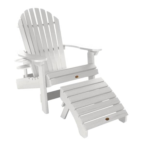 Highwood King Hamilton White 3-Piece Recycled Plastic Outdoor Seating Set