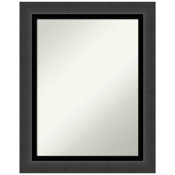 Amanti Art Tuxedo Black 23 in. H x 29 in. W Framed Non-Beveled Bathroom Vanity Mirror in Black