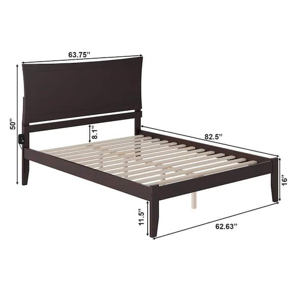 Queen size bed frame 2024 dimensions in feet